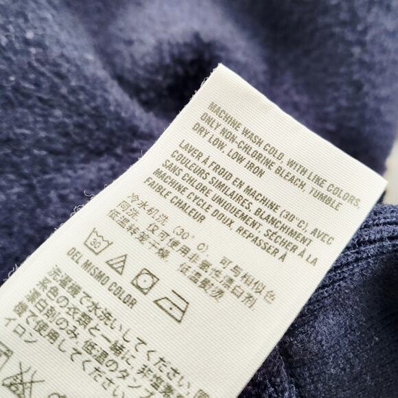 Hollister Long Boards Calif Blue Tan Script Distressed Zip Up Hoodie Men's XL - Picture 12 of 12